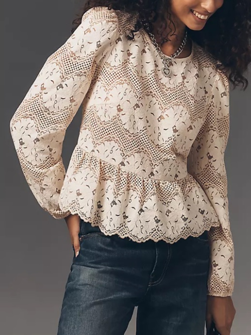 Dolan Left Coast Peplum Lace
Blouse